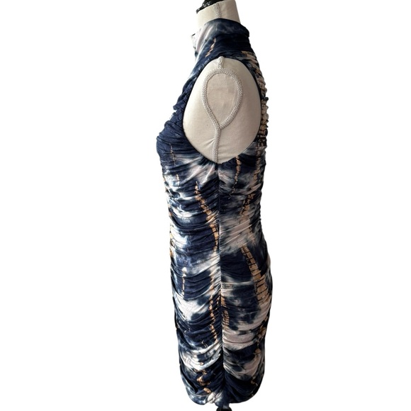 NWT Torn By Ronny Kobo Kit Dress In Indigo Combo Bodycon Mini $168 - Picture 6 of 10